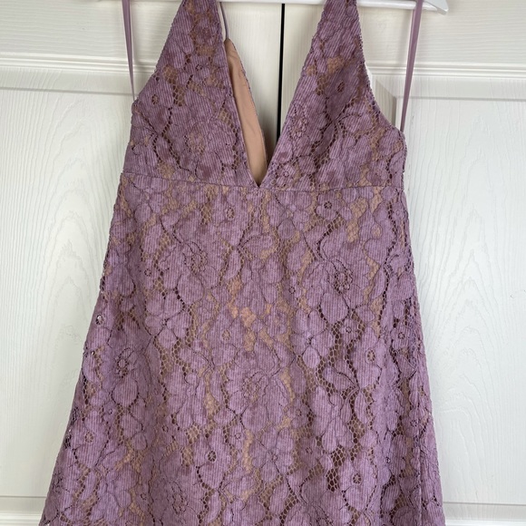 Free People Dangerous Love Lilac Mini Dress 8  NEW - Picture 7 of 9
